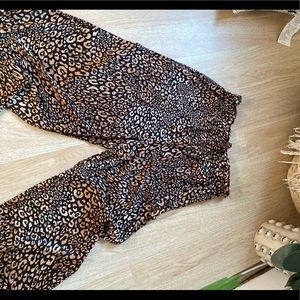 Wide Leg Cheetah Pants
